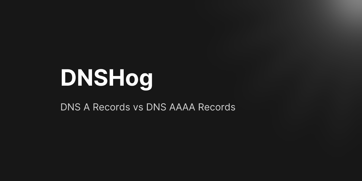 DNS A Records vs DNS AAAA Records